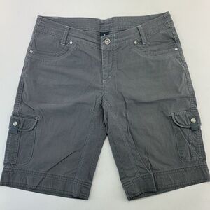 Kuhl Womens Free Range Hiking Outdoor Cargo Shorts
Gray-Green | Size 8